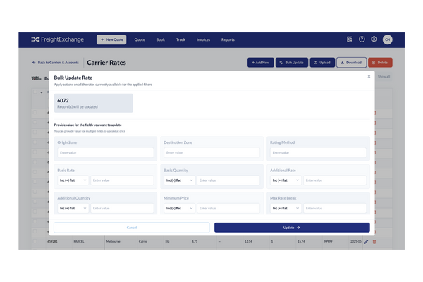 transform freight quoting with Advanced Rate Management – eliminating multi-portal headaches.